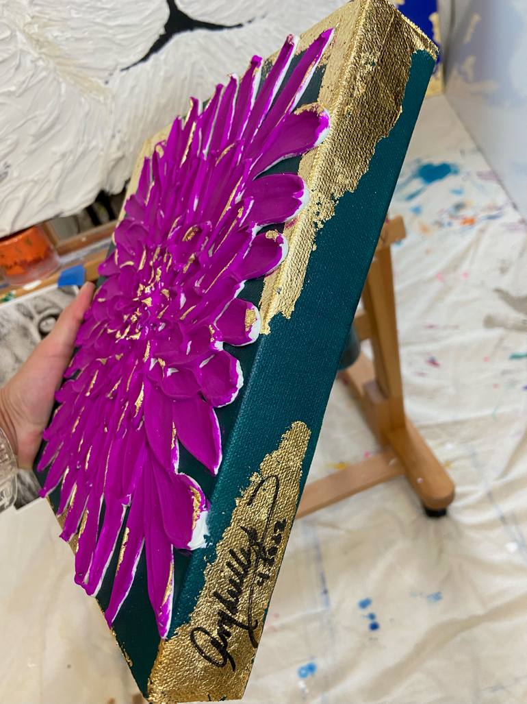Original Abstract Floral Painting by Amárillys Hatton
