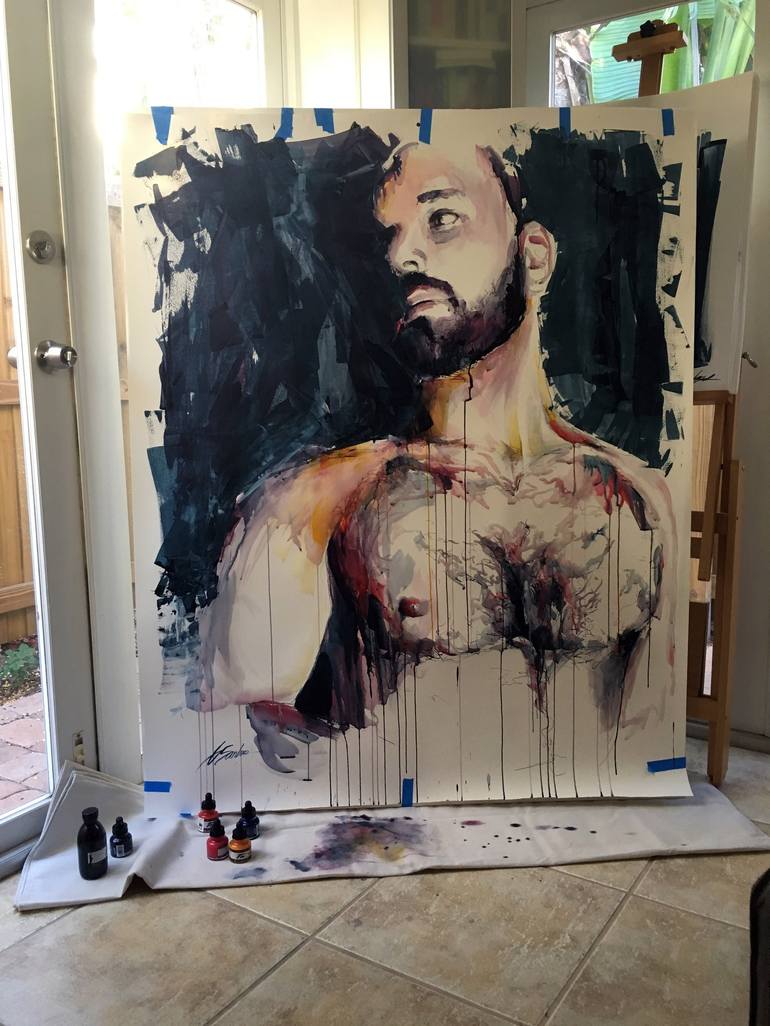 Original Contemporary Nude Painting by Brenden Sanborn