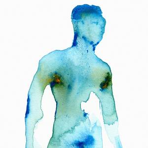 Collection Minimalist Watercolor Visions of the Male Form