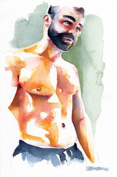 Original Figurative Men Paintings by Brenden Sanborn