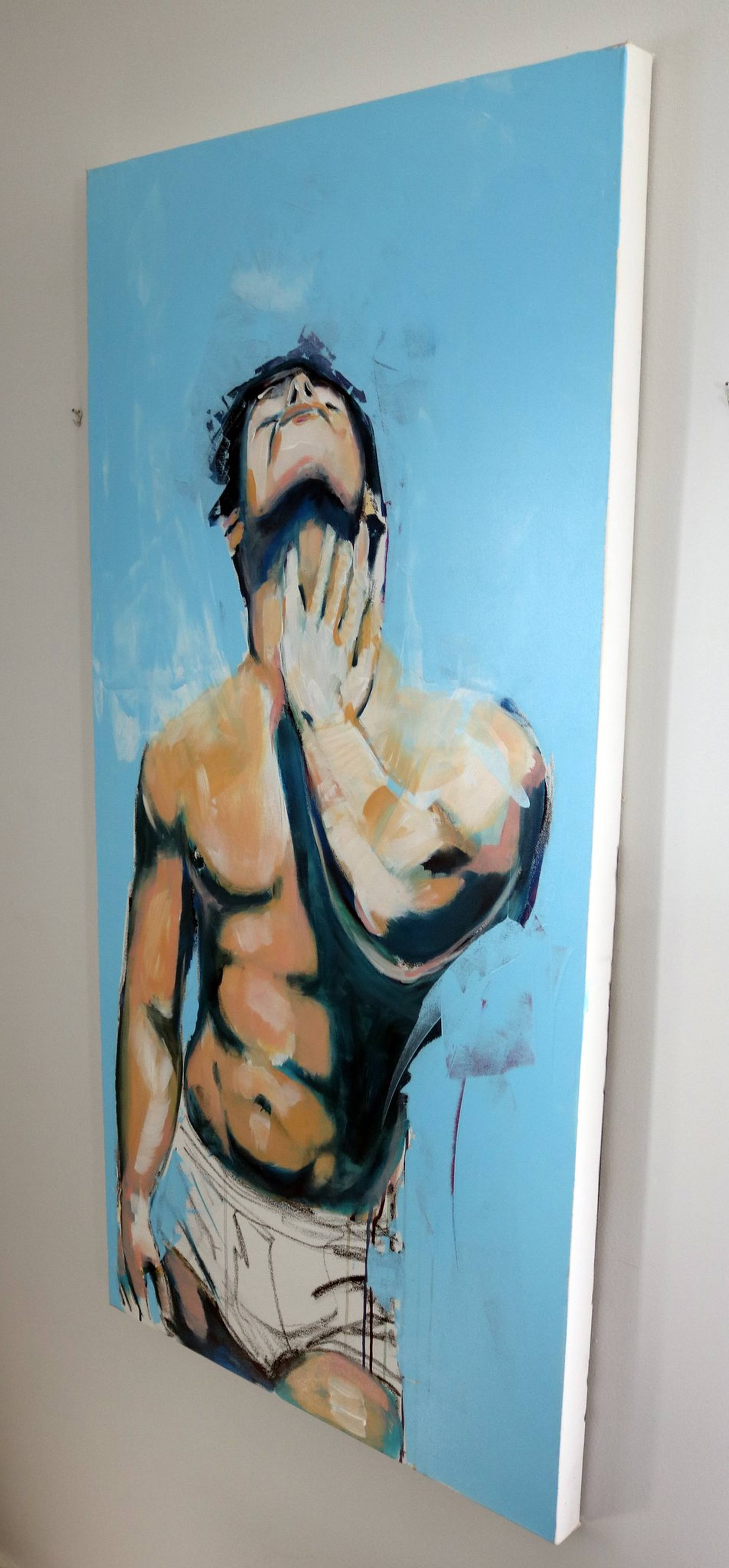 Male Nude in His Briefs Acrylic Painting Painting by Brenden Sanborn |  Saatchi Art