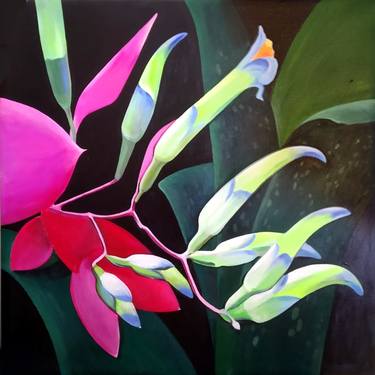 Large painting Exotic flowers thumb