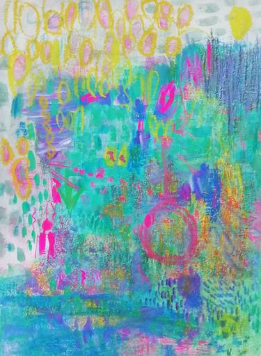 Original Abstract Expressionism Abstract Painting by Yoko Motojima