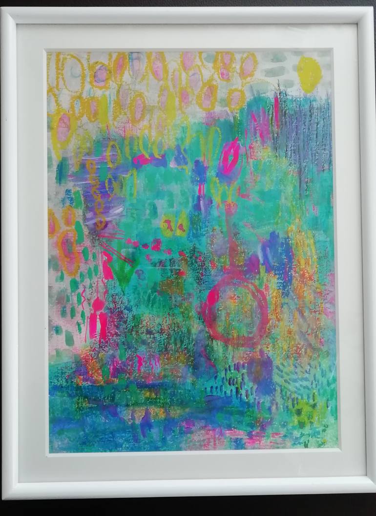Original Abstract Expressionism Abstract Painting by Yoko Motojima