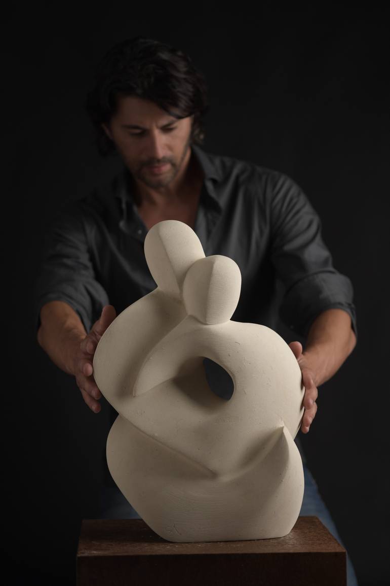 Original Abstract Love Sculpture by Andrea Serra