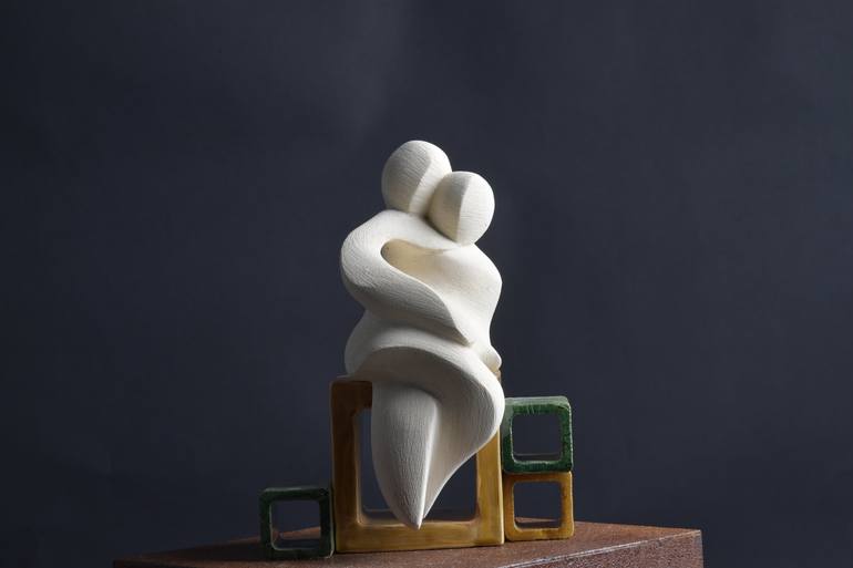 Original Conceptual Love Sculpture by Andrea Serra
