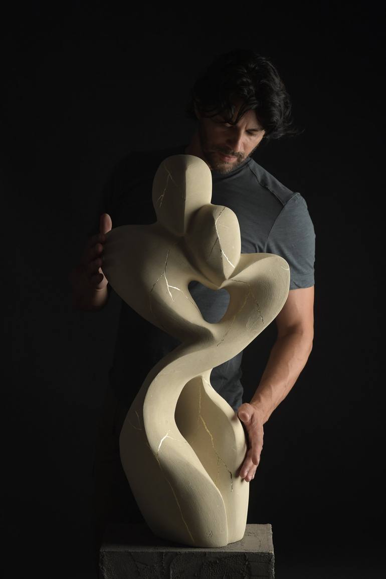 Original Conceptual Love Sculpture by Andrea Serra