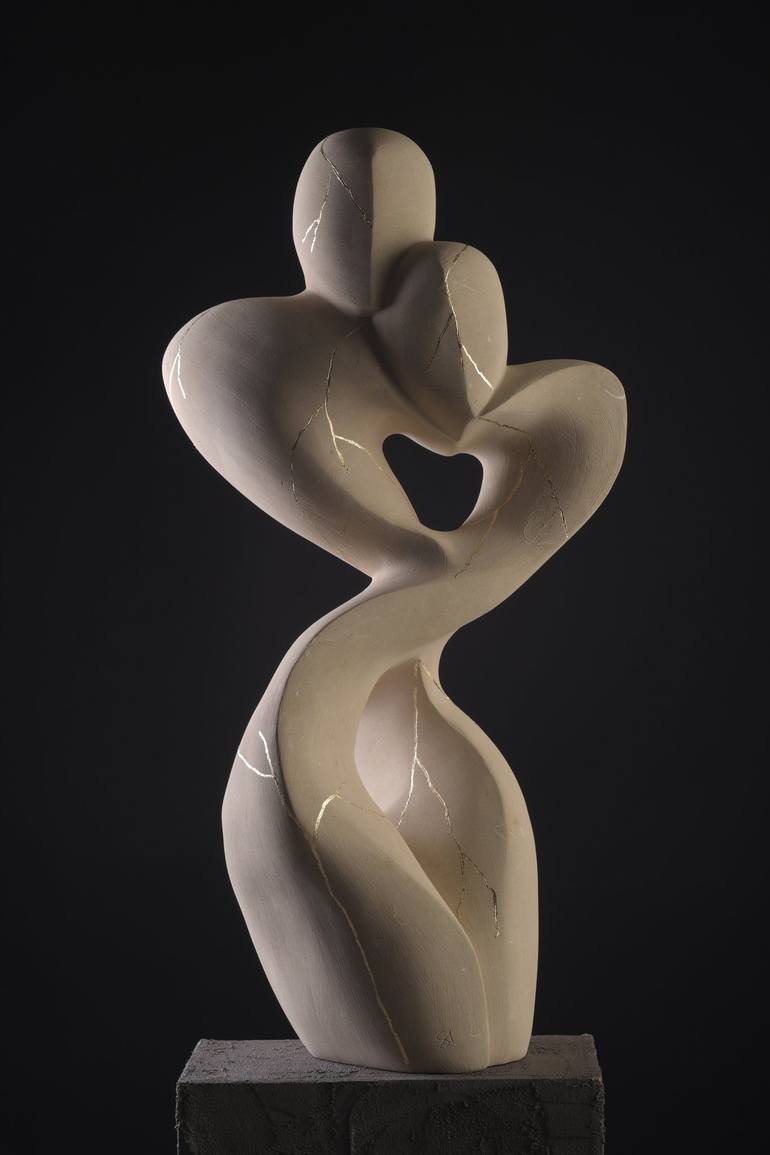 Original Conceptual Love Sculpture by Andrea Serra