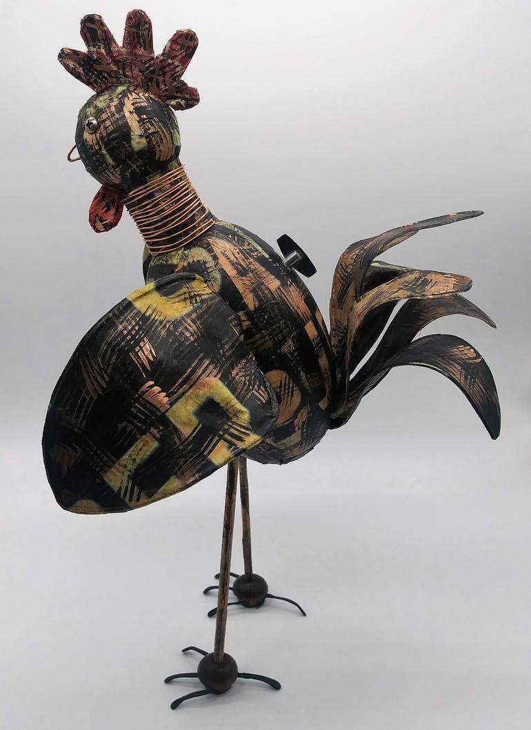 Original Folk Animal Sculpture by Christy Carter