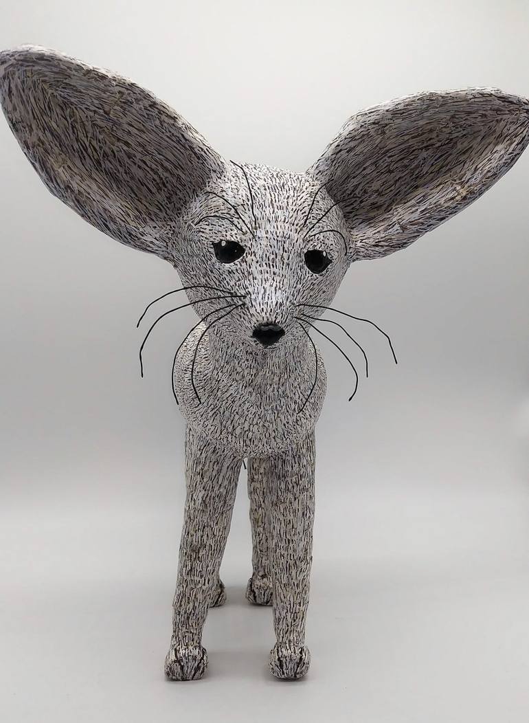 Silver Fox Wire Sculpture