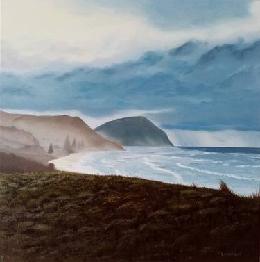 Original Fine Art Seascape Painting by Veronika Lambert