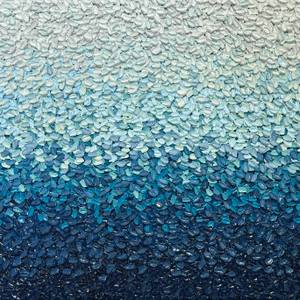 Original Blue Abstract Textured Art