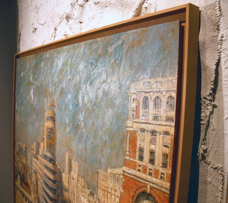 Original Figurative Cities Painting by Felix Gonzalez Mateos
