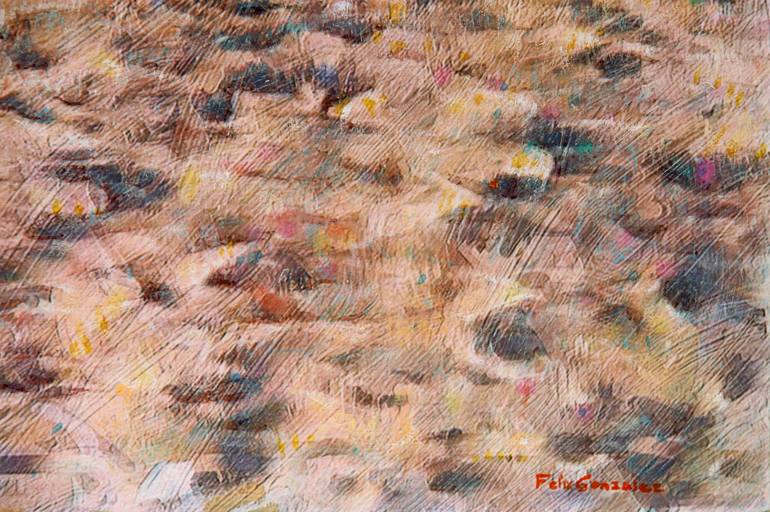 Original Beach Painting by Felix Gonzalez Mateos