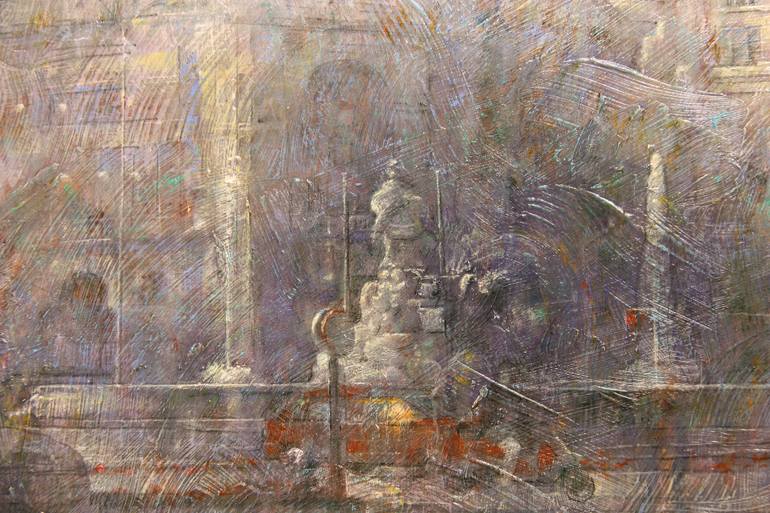 Original Figurative Cities Painting by Felix Gonzalez Mateos