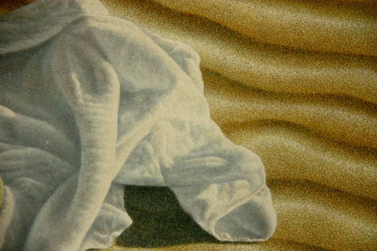Original Figurative Beach Painting by Felix Gonzalez Mateos
