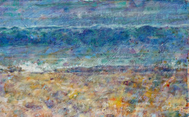 Original Figurative Beach Painting by Felix Gonzalez Mateos