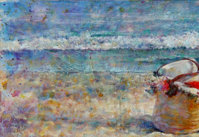 Original Beach Painting by Felix Gonzalez Mateos