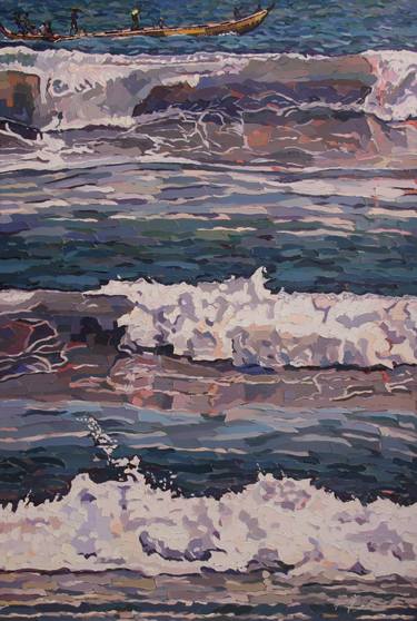 Print of Abstract Expressionism Seascape Paintings by Theophilus Lantei Mills