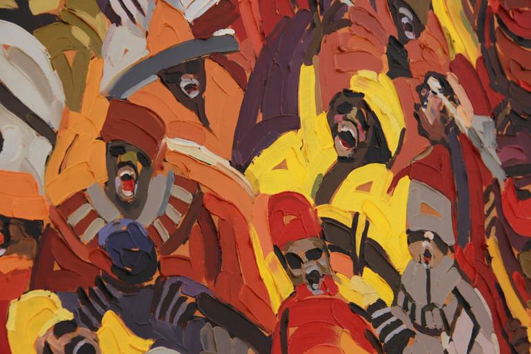 Original Abstract Expressionism Politics Painting by Theophilus Lantei Mills