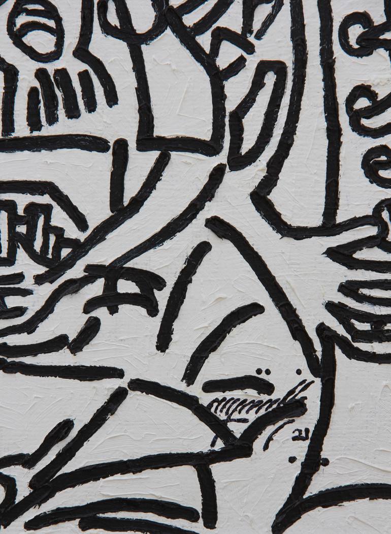 Original Abstract Expressionism Music Painting by Theophilus Lantei Mills