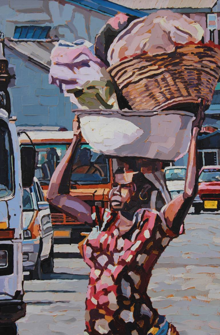 Original Abstract Expressionism Landscape Painting by Theophilus Lantei Mills