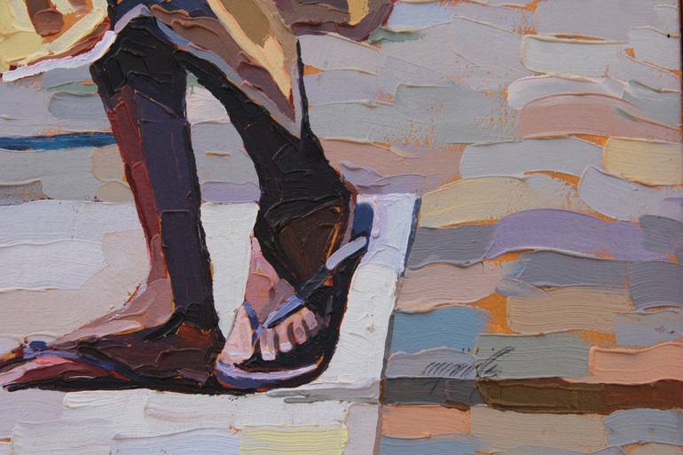 Original Abstract Expressionism Landscape Painting by Theophilus Lantei Mills