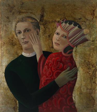 Original Realism People Painting by Lilita Postaa