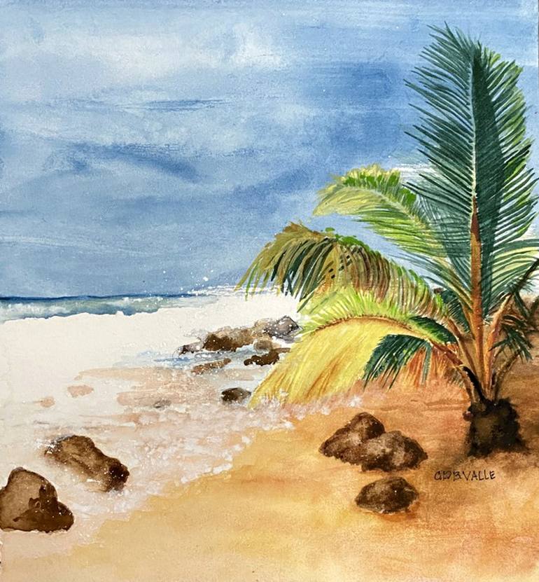 Original Fine Art Water Painting by Carole Valle