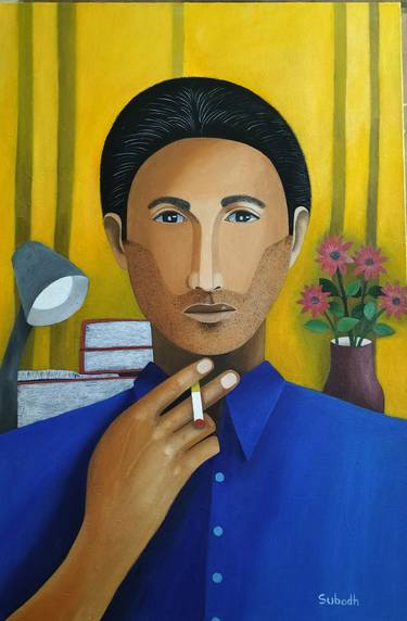 Original Figurative Men Painting by Subodh Singh