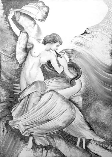 Original Art Deco Classical Mythology Drawings by Lana Korolievskaia