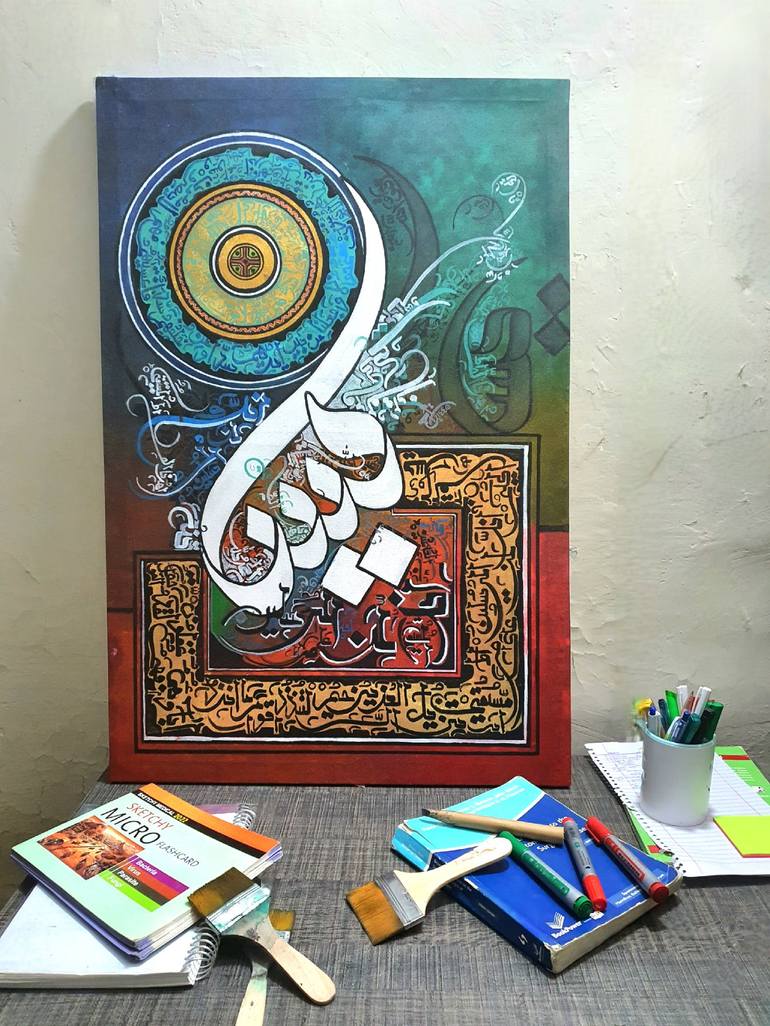 Original Abstract Calligraphy Painting by zoraysh khan