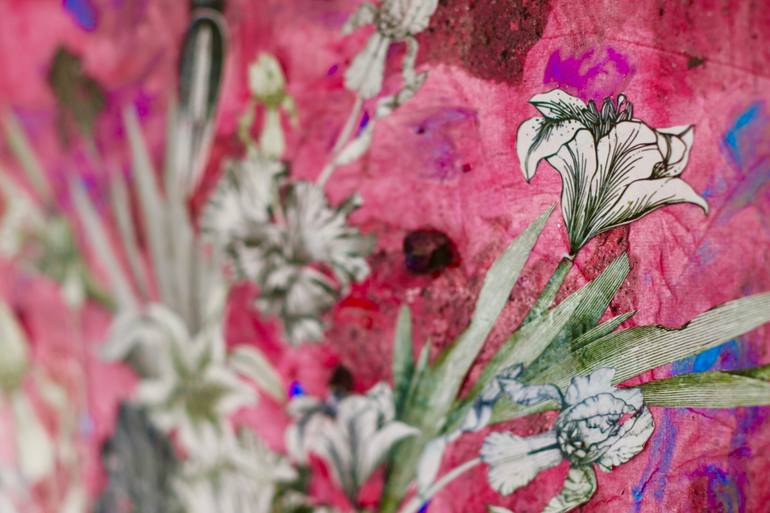 Original Abstract Expressionism Floral Drawing by Alexa Eunji Lee