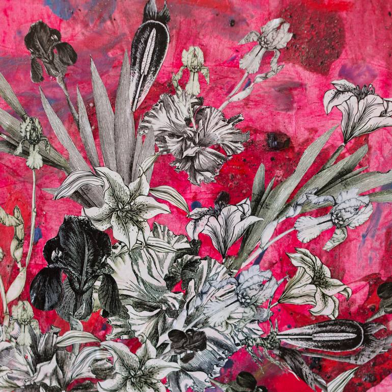 Original Abstract Expressionism Floral Drawing by Alexa Eunji Lee
