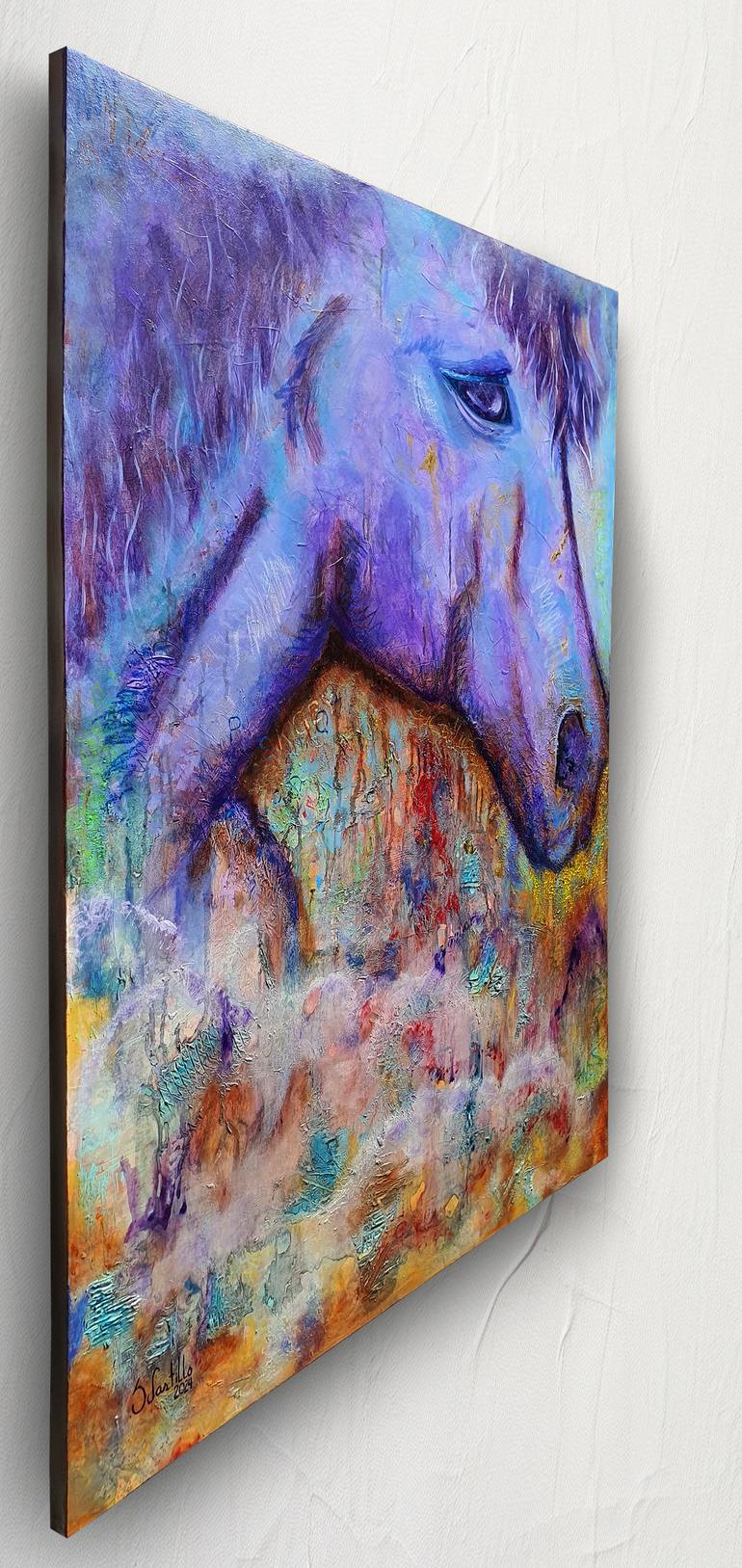 Original Abstract Expressionism Abstract Painting by Su Castillo
