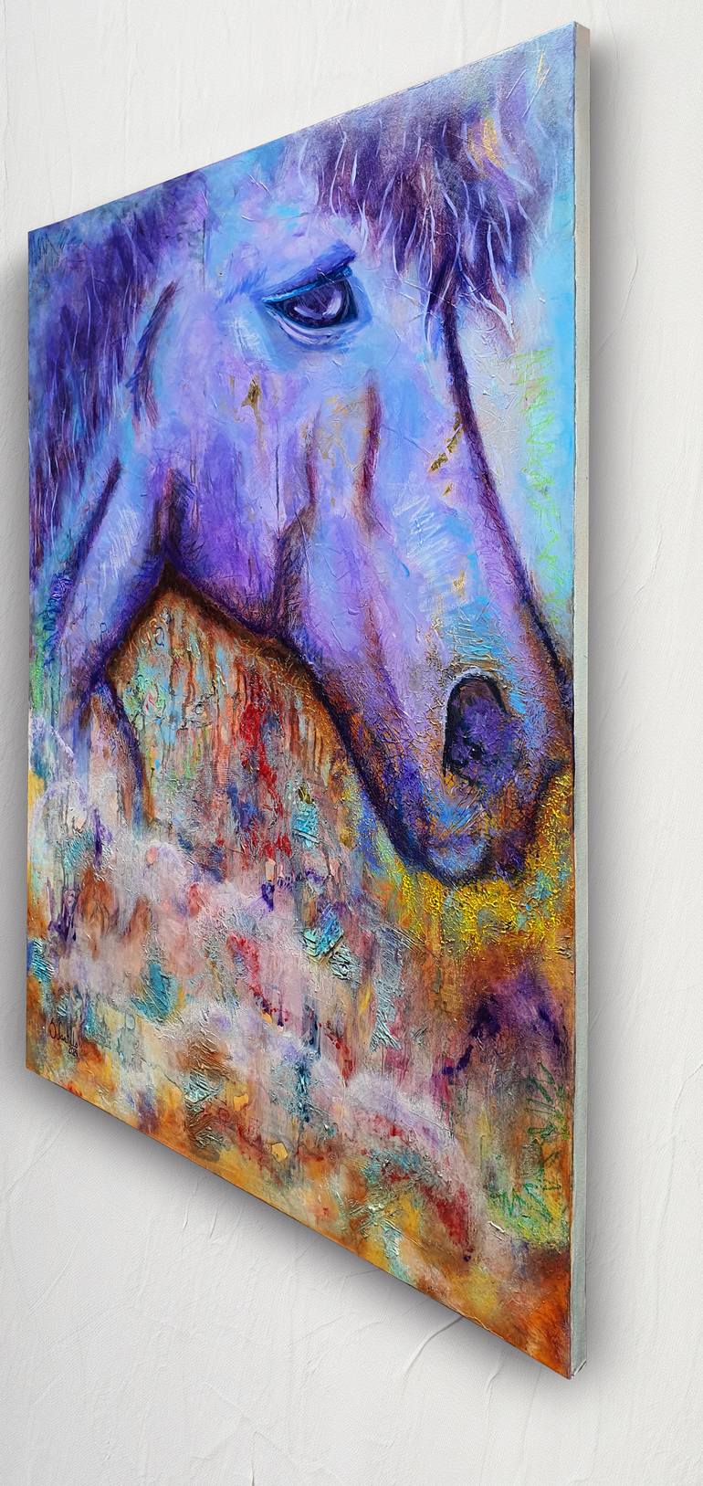Original Abstract Expressionism Abstract Painting by Su Castillo