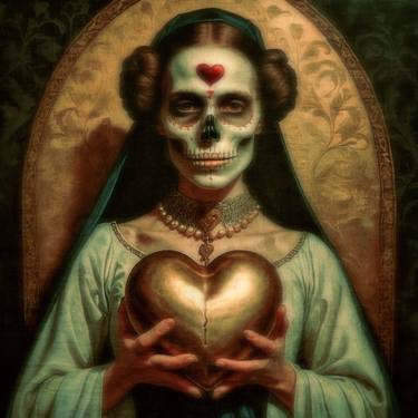 Original Portraiture Fantasy Mixed Media by Felipe Hueb