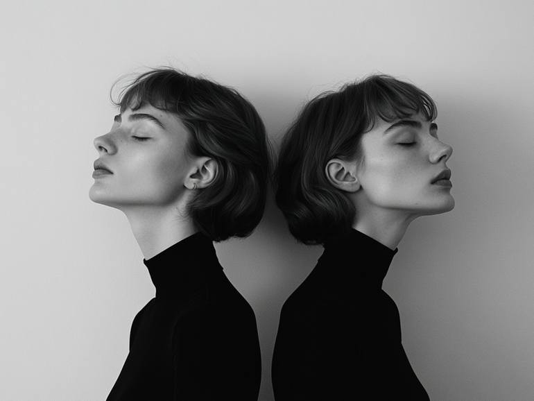 Reflections of Self: A Monochrome Study Photography by