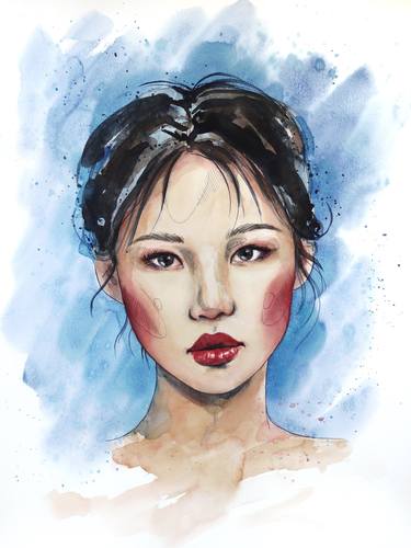 Print of Portraiture Portrait Paintings by Marina Ogai