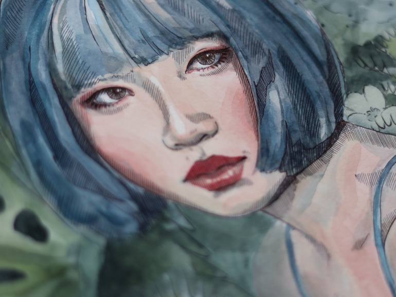 Original Expressionism People Painting by Marina Ogai
