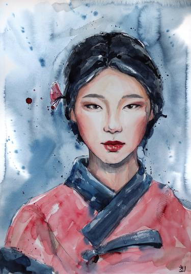 Print of Expressionism Portrait Paintings by Marina Ogai