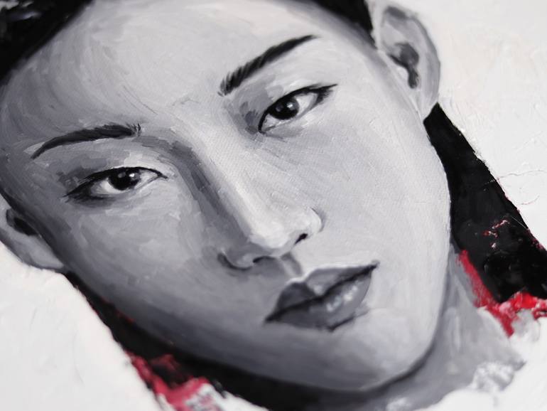 Original Minimalism People Painting by Marina Ogai