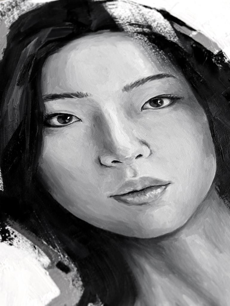 Original Portrait Painting by Marina Ogai