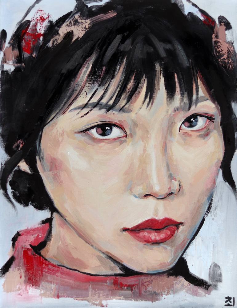 Asian girl Painting by Marina Ogai | Saatchi Art