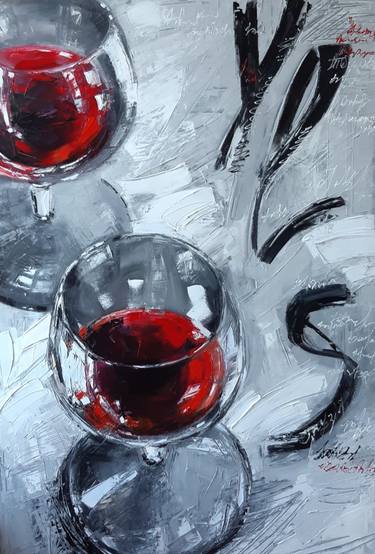 Original Abstract Expressionism Food & Drink Painting by Ольга Маринич  