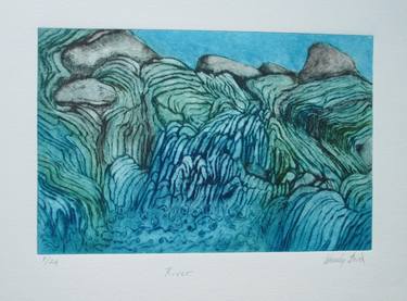 Original Abstract Nature Printmaking by wendy bird