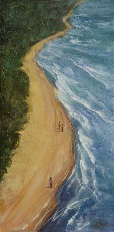 Print of Realism Beach Paintings by Anna Speirs