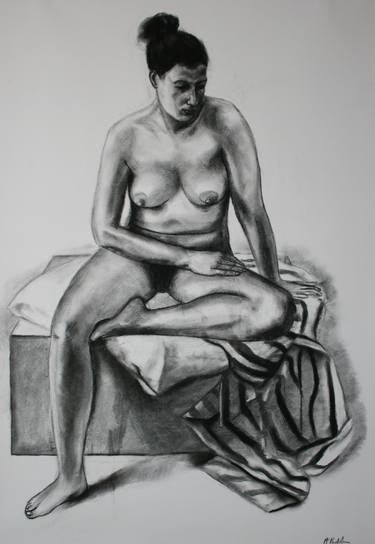 Original Figurative Nude Drawings by Mark McPadden