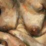Close up detail of painting