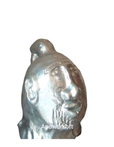 The ancient Egyptian god head Arte craft silver sculpture thumb